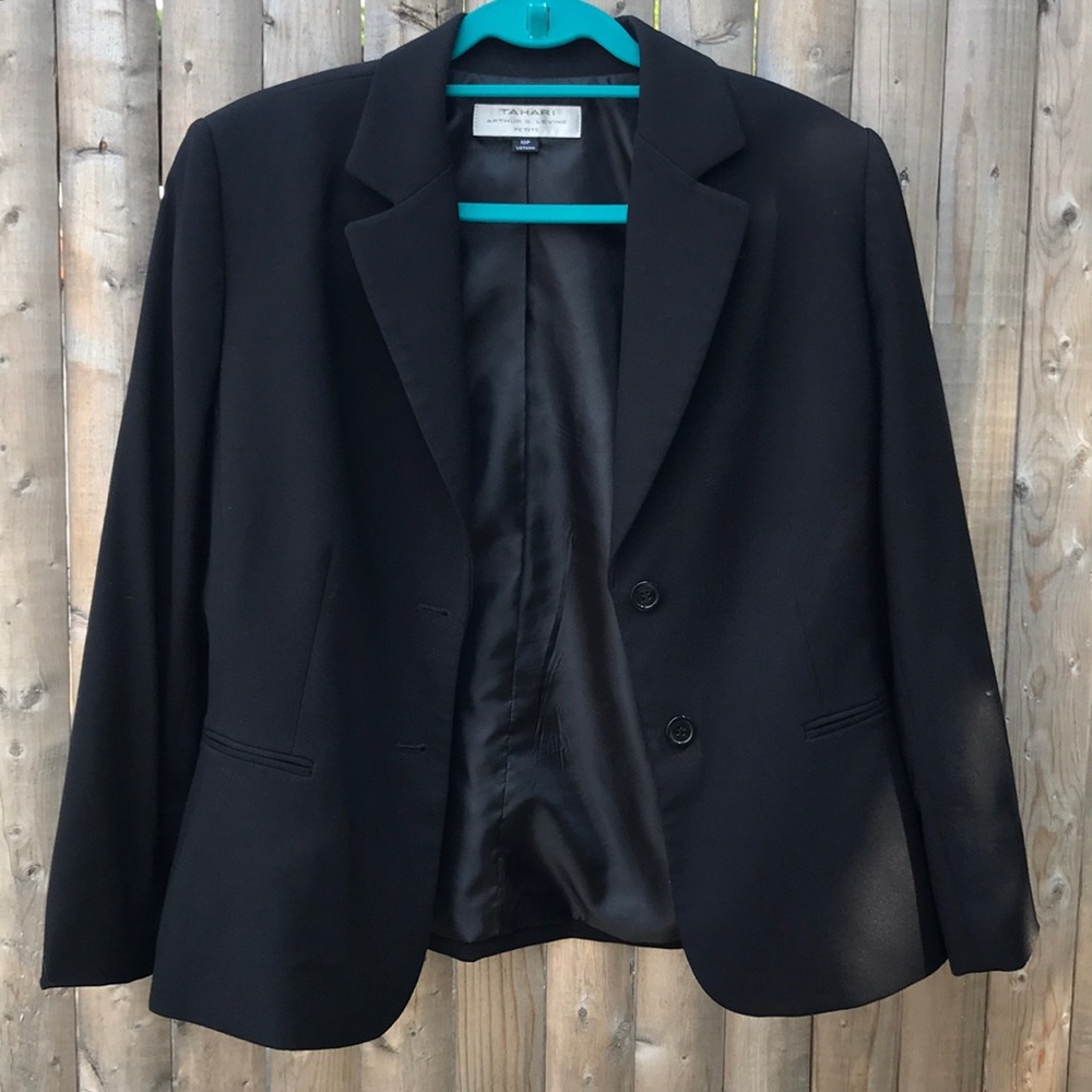 Tahari Black blazer for work 10p petite